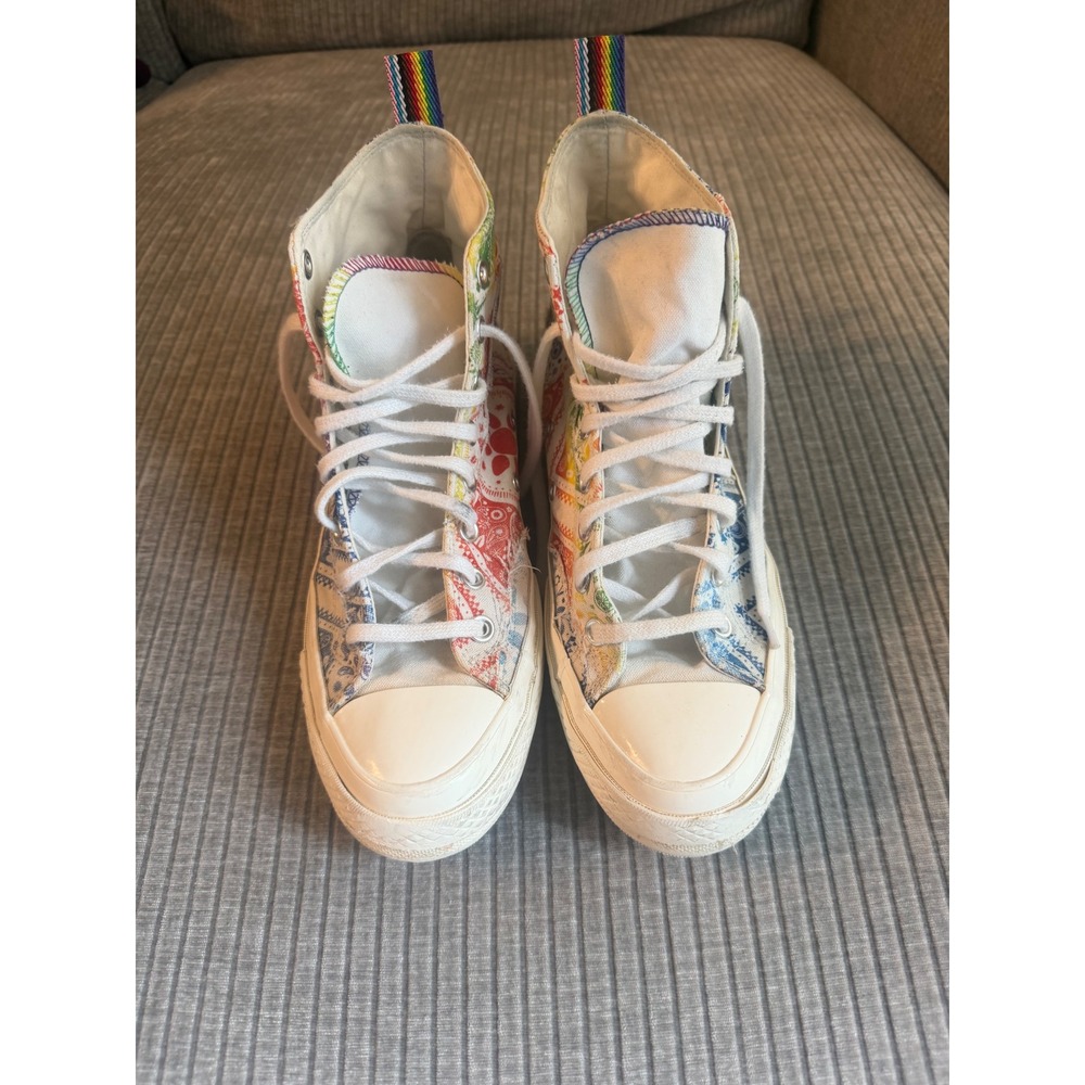Converse Chuck 70 Pride Rainbow Paisley High Top Sneakers Mens 9 A02266C